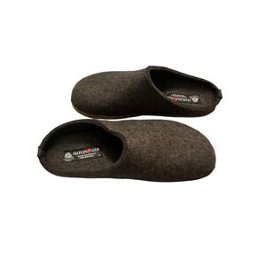 HAFLINGER® Emil's toffel Smokey Brown Slippers Shoes Size 40 - 9 Womens 7.5 Mens